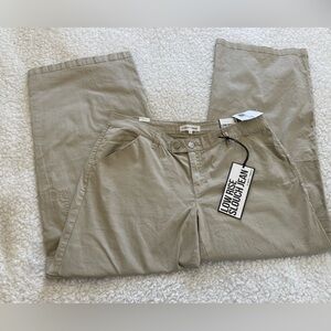 Almost Famous Forever 21 tan low rise slouch jean cargo pants, size large